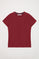 Kurzärmliges Basic-T-Shirt bordeauxrot mit Polo Club-Logo
