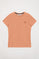 Camiseta básica color salmón de manga corta con logo Polo Club