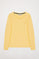 T-shirt basique à manches longues jaune avec logo Polo Club