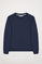 Basic marineblauwe sweater met ronde hals en Polo Club-logo
