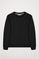 Basic-Sweatshirt schwarz mit Rundkragen und Polo Club-Logo