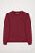 Basic bordeaux sweater met ronde hals en Polo Club-logo