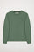 Basic groene sweater met ronde hals en Polo Club-logo