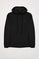 Zwarte hoodie met zakken en Polo Club-logo