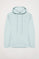 Sweat-shirt à capuche bleu ciel avec poches et logo Rigby Go