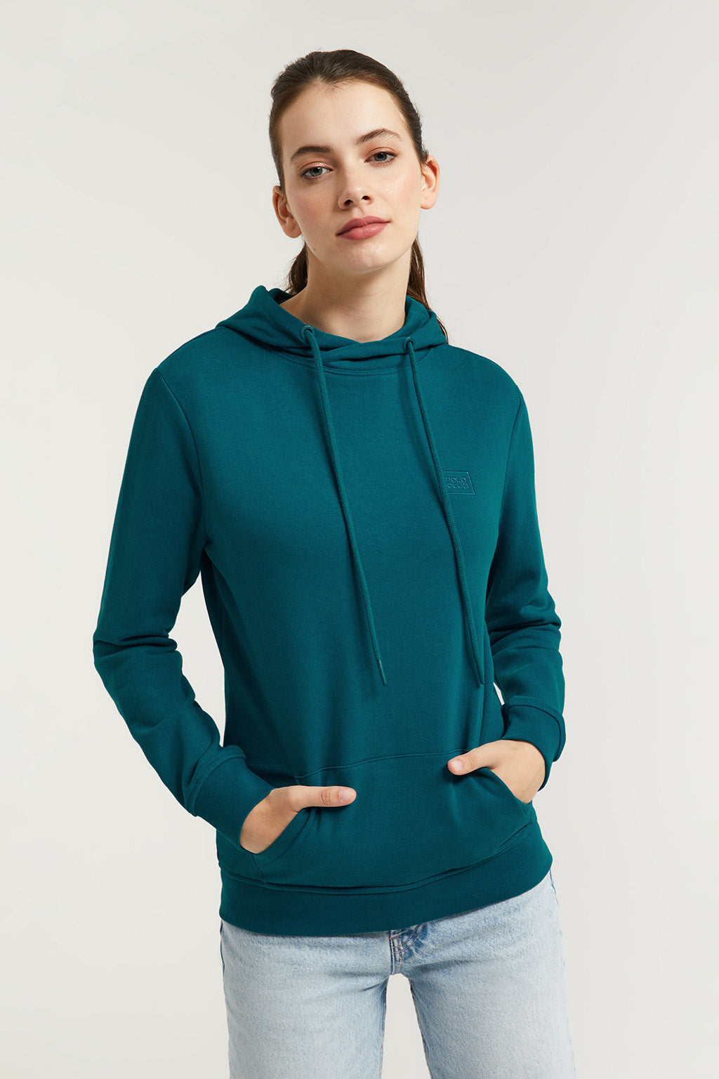 Cyan shop blue hoodie