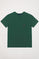 Bottle-green tee with pocket and Rigby Go logo