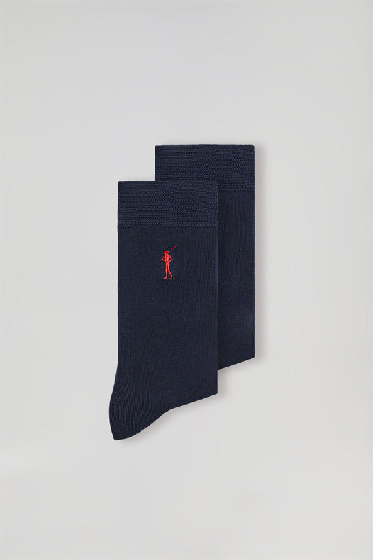2 Pair pack of navy blue socks with Rigby Go logo