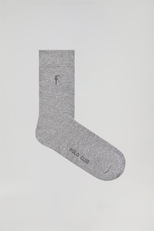 2 Pair pack of grey socks with Rigby Go logo