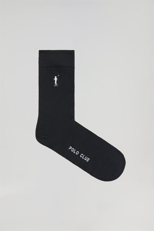 Pack mit zwei Paar Socken schwarz mit Rigby Go Logo