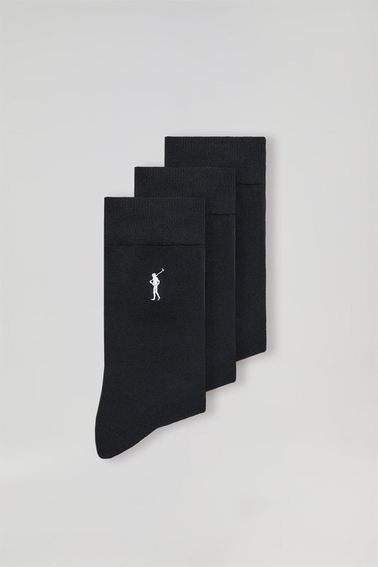 Pack di tre paia di calzini neri con logo Rigby Go