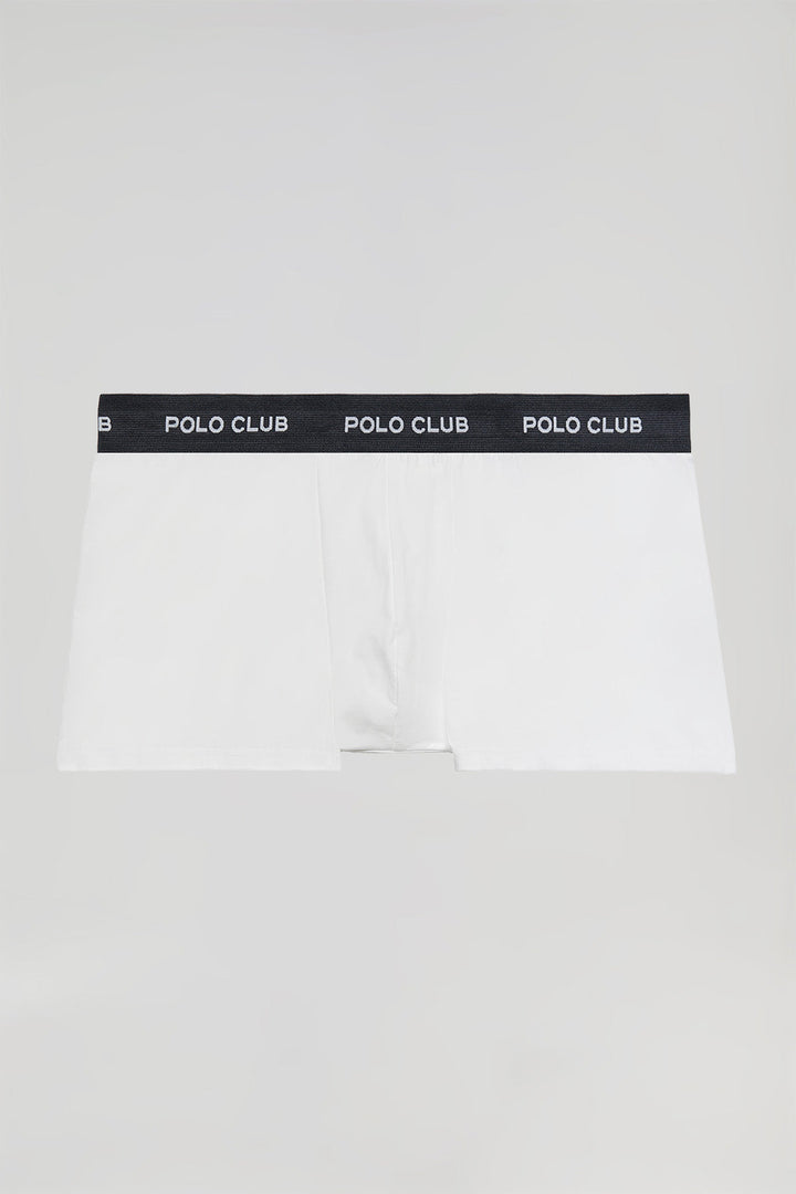 Witte en zwarte boxershort met Polo Club-logo