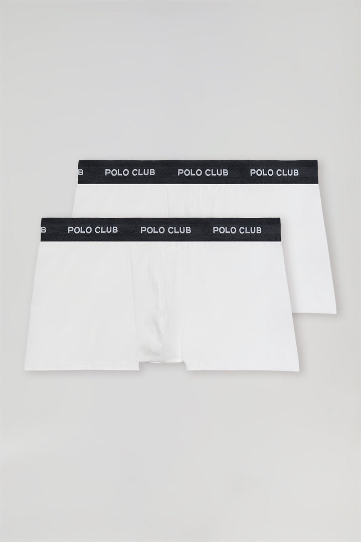 Lot de deux boxers blancs avec logo Polo Club