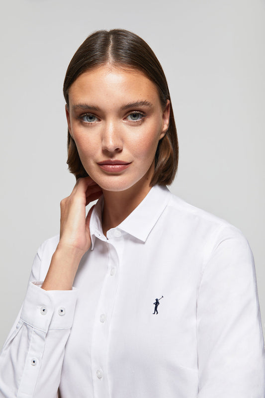 Camisa Oxford Regular fit blanca con logo Rigby Go