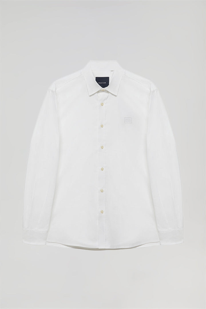 Chemise Oxford blanche avec logo Polo Club