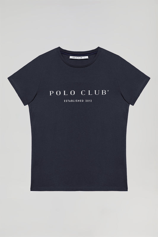 Navy-blue T-shirt with Polo Club iconic print