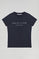 Marineblauwe T-shirt met kenmerkende Polo Club-print