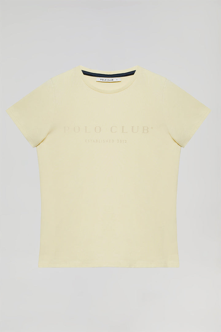 T-Shirt gelb mit charakteristischem Polo Club-Aufdruck
