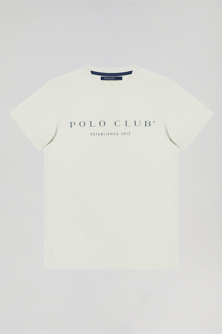 Pale-green basic T-shirt with Polo Club iconic print