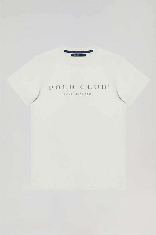 T-shirt basique vert pâle avec imprimé signature Polo Club