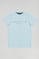 T-shirt basique bleu ciel avec imprimé signature Polo Club