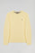 Sweat-shirt basique à col ras du cou jaune doux à logo Rigby Go