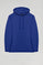 Sudadera con capucha y bolsillos azul royal con logo Rigby Go