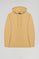 Sweat-shirt à capuche couleur camel avec poches et logo Rigby Go