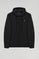Sweatshirt schwarz mit Kapuze, Reißverschluss und Rigby Go Logo