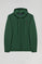 Donkergroene hoodie met rits en Rigby Go-logo