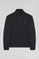 Zwarte sweater met halve rits en Rigby Go-logo