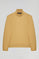Camelkleurige sweater met halve rits en Rigby Go-logo