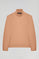 Zalmkleurige sweater met halve rits en Rigby Go-logo
