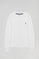 Basic witte sweater met ronde hals en Rigby Go-logo