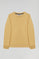 Basic camelkleurige sweater met ronde hals en Rigby Go-logo