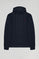 Marineblauwe hoodie met zakken en Rigby Go-logo