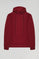 Maroon hoodie with pockets and Rigby Go logo