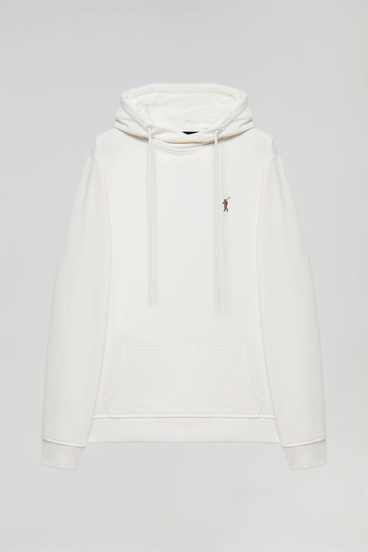 Beige hoodie met zakken en Rigby Go-logo