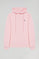 Roze hoodie met zakken en Rigby Go-logo