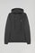 Zwartgrijze hoodie met zakken en Rigby Go-logo