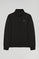 Sweatshirt schwarz mit kurzem Reißverschluss und Rigby Go Logo