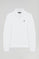 Biała bluza zapinana pod szyją na zamek z logo Rigby Go