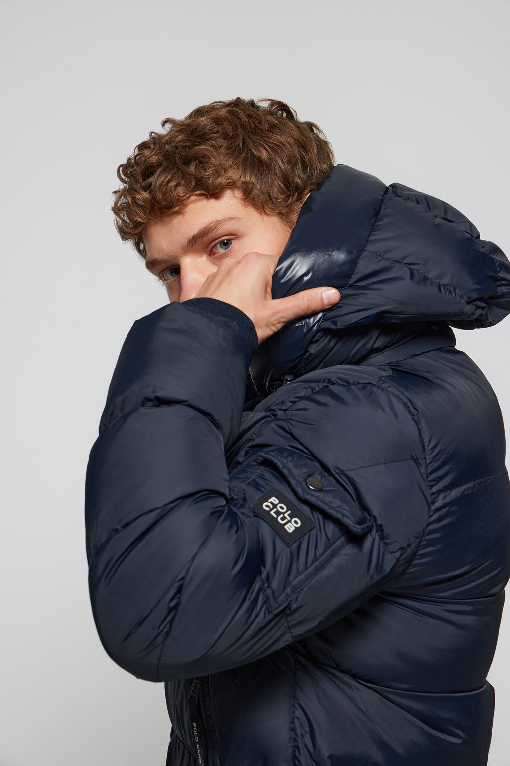 Blue polo clearance puffer jacket