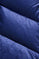 Gewatteerde blauwe jas met metallic effect en Polo Club-details