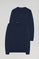 Pack mit zwei schlichten Pullovern marineblau mit Rundkragen und Logo-Stickerei