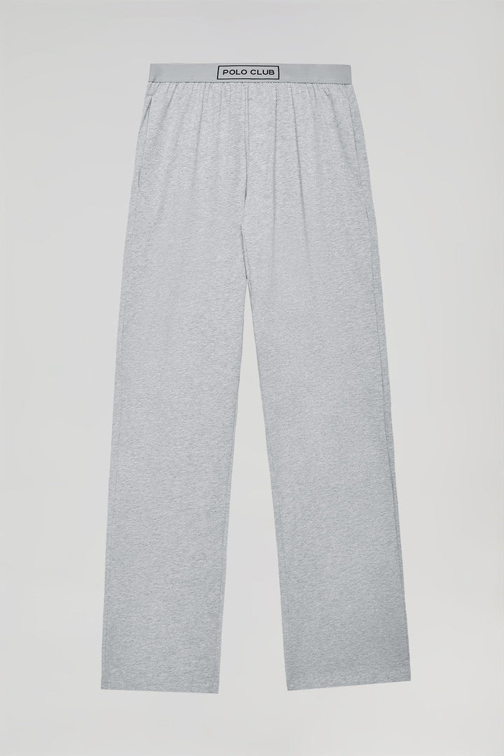 Lange pyjamabroek "Isaac" in gemêleerd grijs