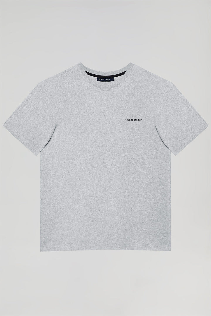 Pyjama-T-shirt met korte mouwen "Iago" in gemêleerd grijs