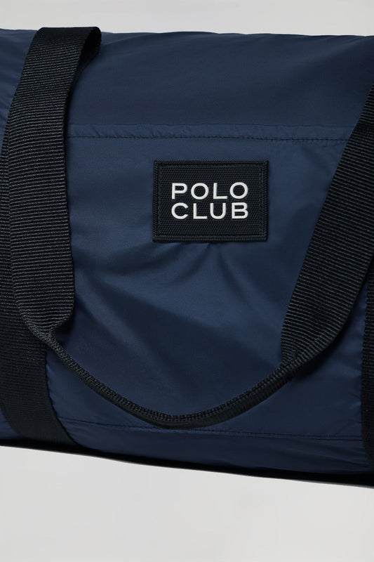 Lekka niebieska torba podróżna z detalem Polo Club