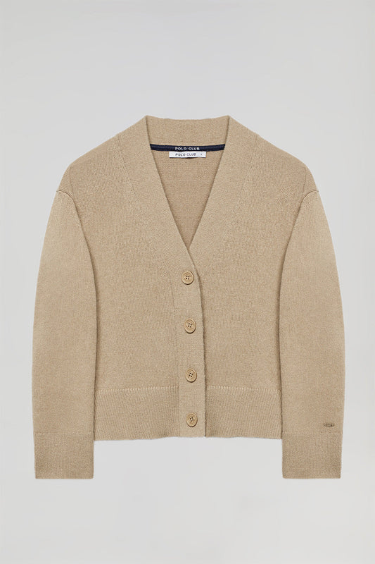 Sandy knit cardigan with buttons and Polo Club detail