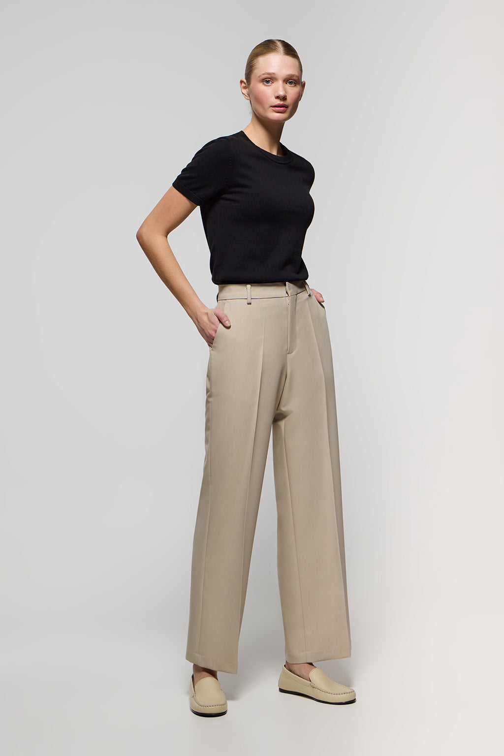Pantalon large habillé hotsell